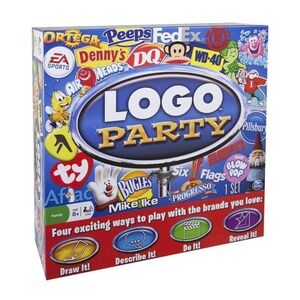 LOGO PARTY Family Game by Spin Master, Ages 8+ NEW SEALED Guess Brands By Clues‎
